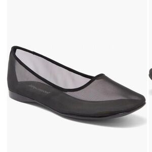 Jeffrey Campbell Black Mesh Slip-On Ballet Flat